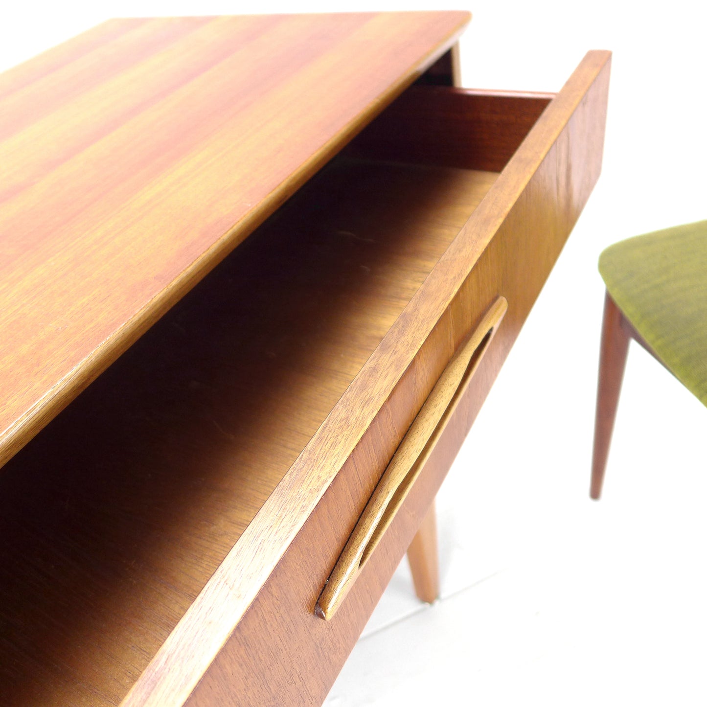 Metamorphic JENTIQUE Desk / Writing Bureau - Compact Home Office Station with Storage - Mid Century Teak