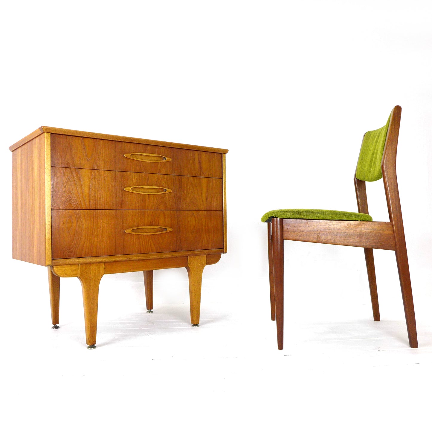 Metamorphic JENTIQUE Desk / Writing Bureau - Compact Home Office Station with Storage - Mid Century Teak