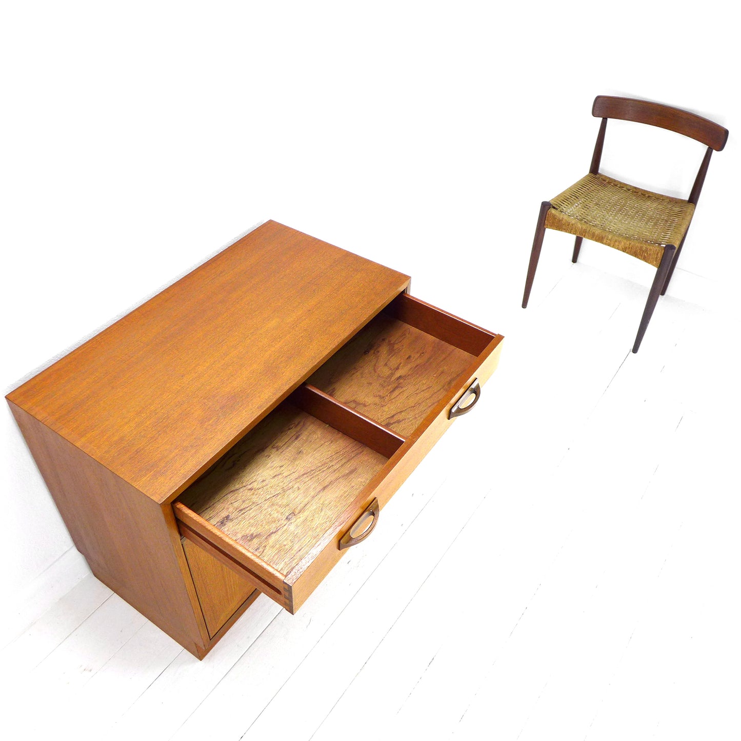 Mid Century G Plan Compact Sideboard / Teak Record Cabinet