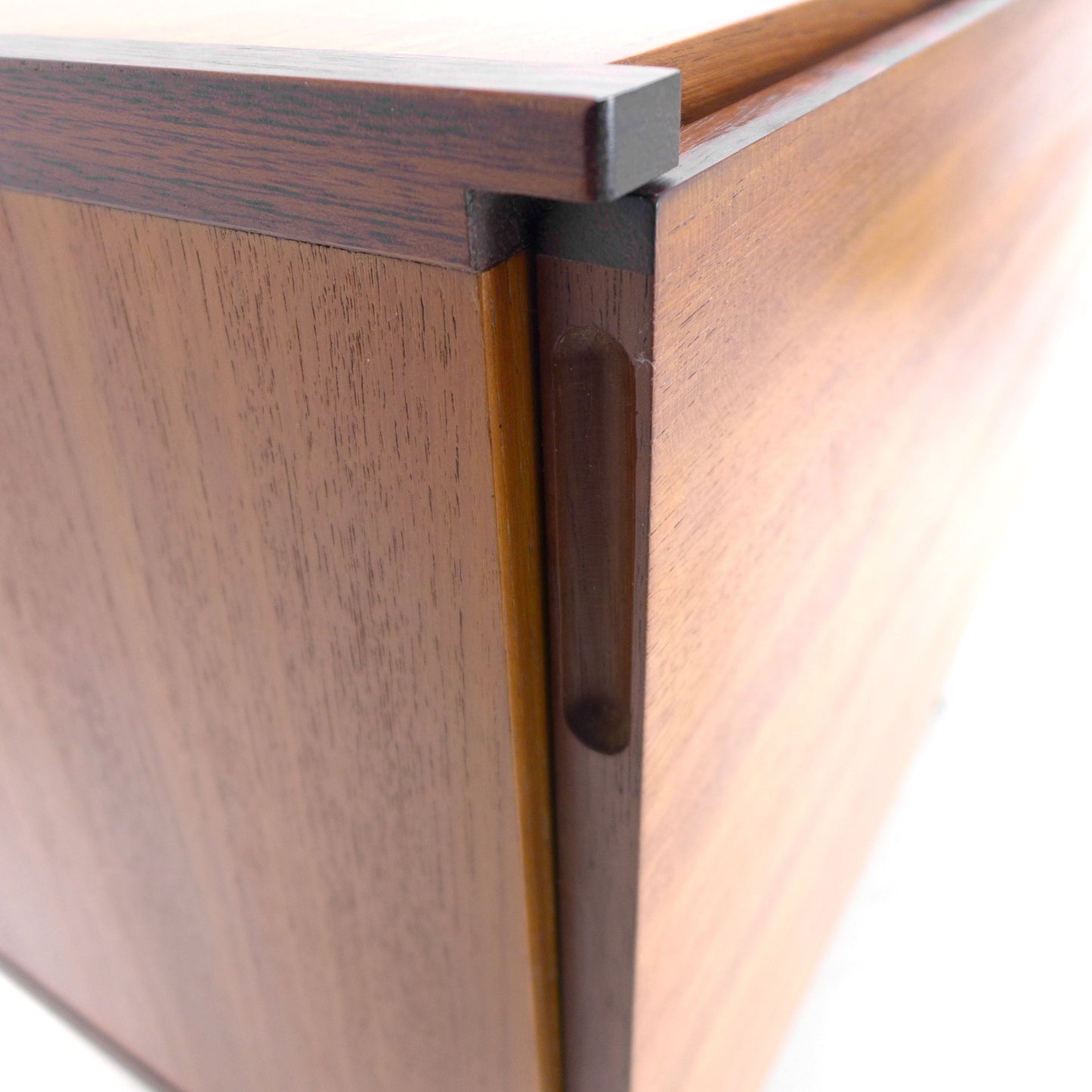 Mid Century Teak Drinks Cabinet / Compact Sideboard on Hairpin Legs - Beaver & Tapley