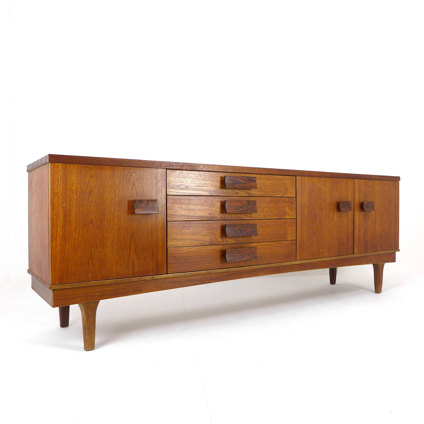 Mid Century Teak Sideboard by Bath Cabinet Makers - XL 7ft