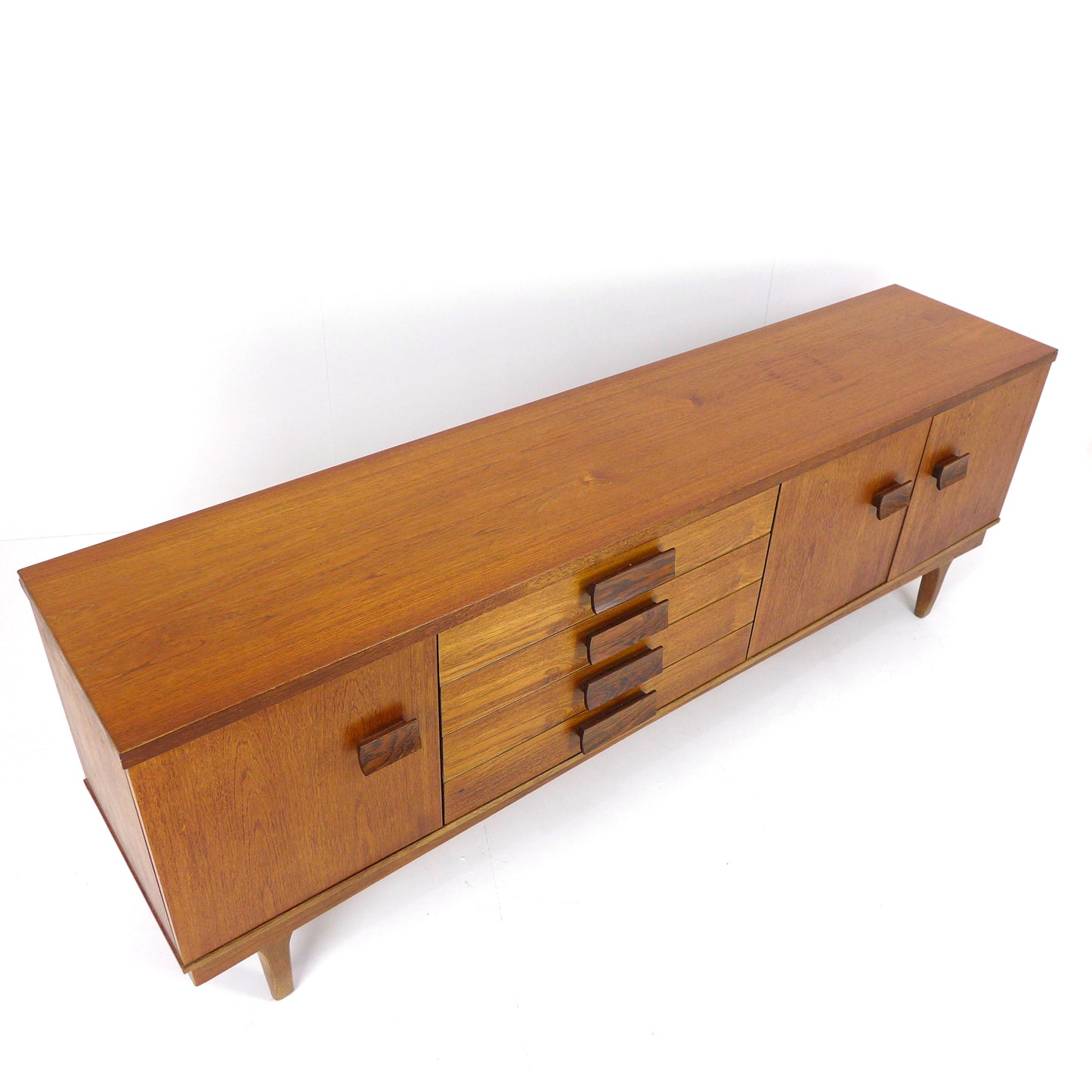 Mid Century Teak Sideboard by Bath Cabinet Makers - XL 7ft