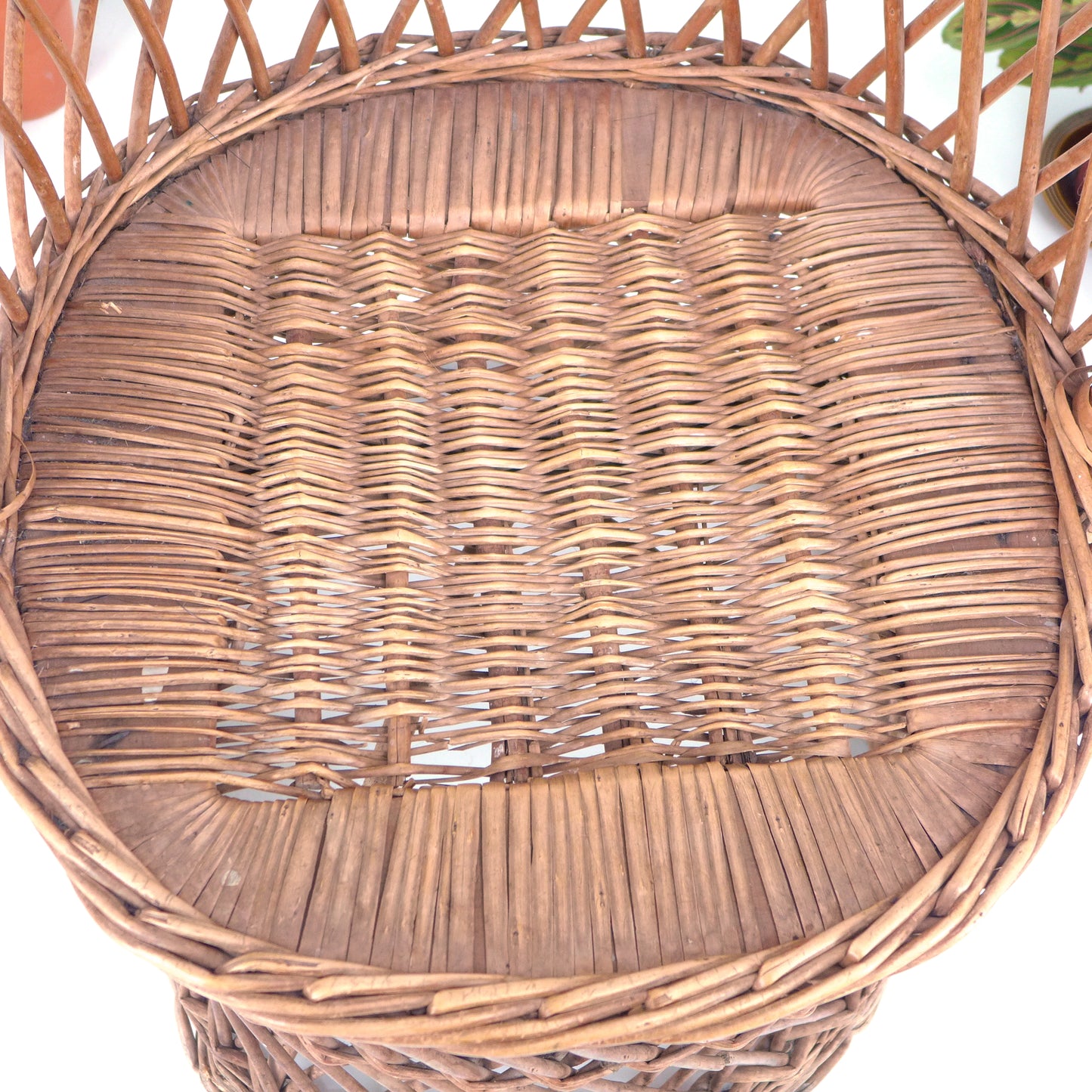 Vintage 1970s Rattan Peacock Chair - Mid Century Bohemian