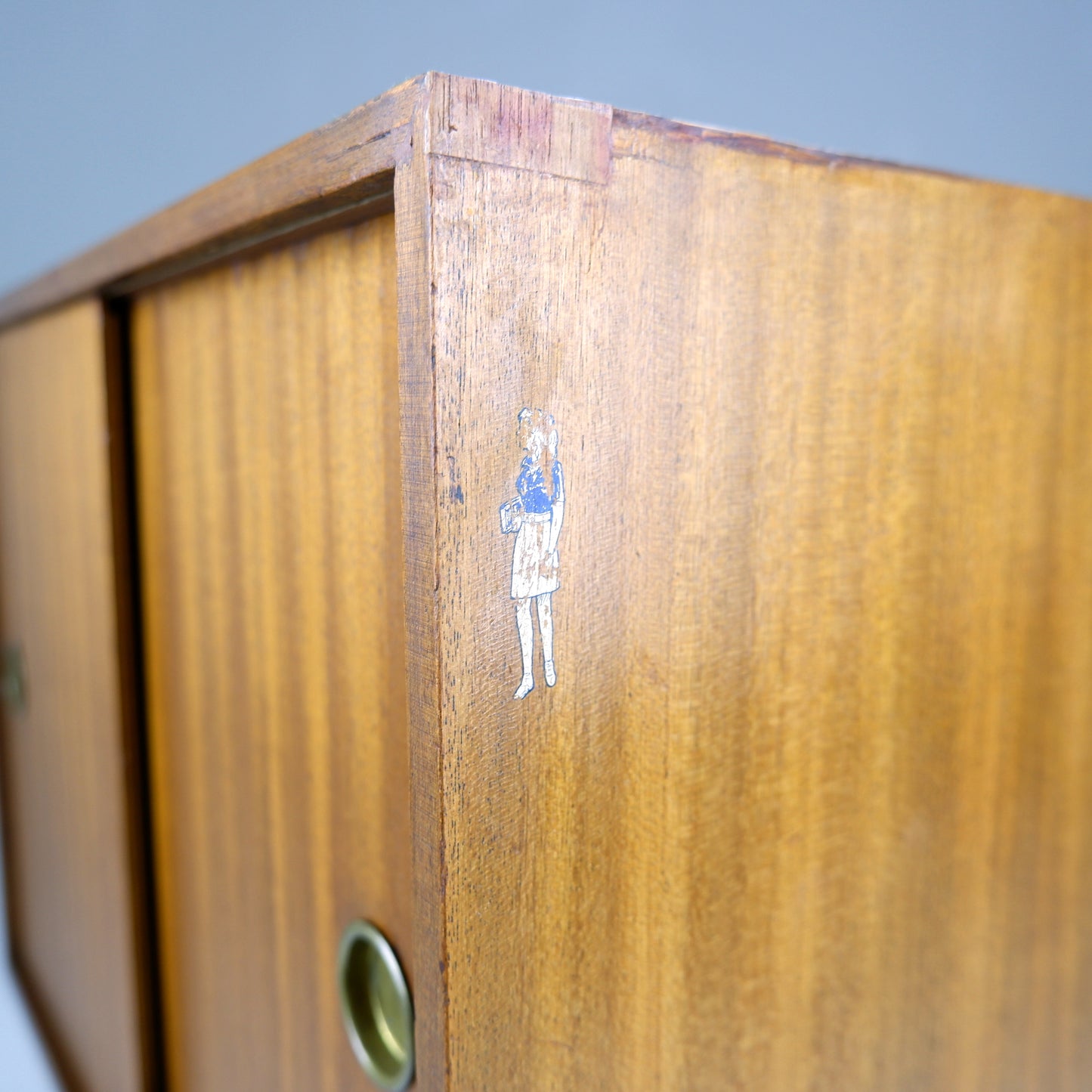 Mid Century Teak Record Cabinet / Vinyl Storage / HiFi Record Player Stand