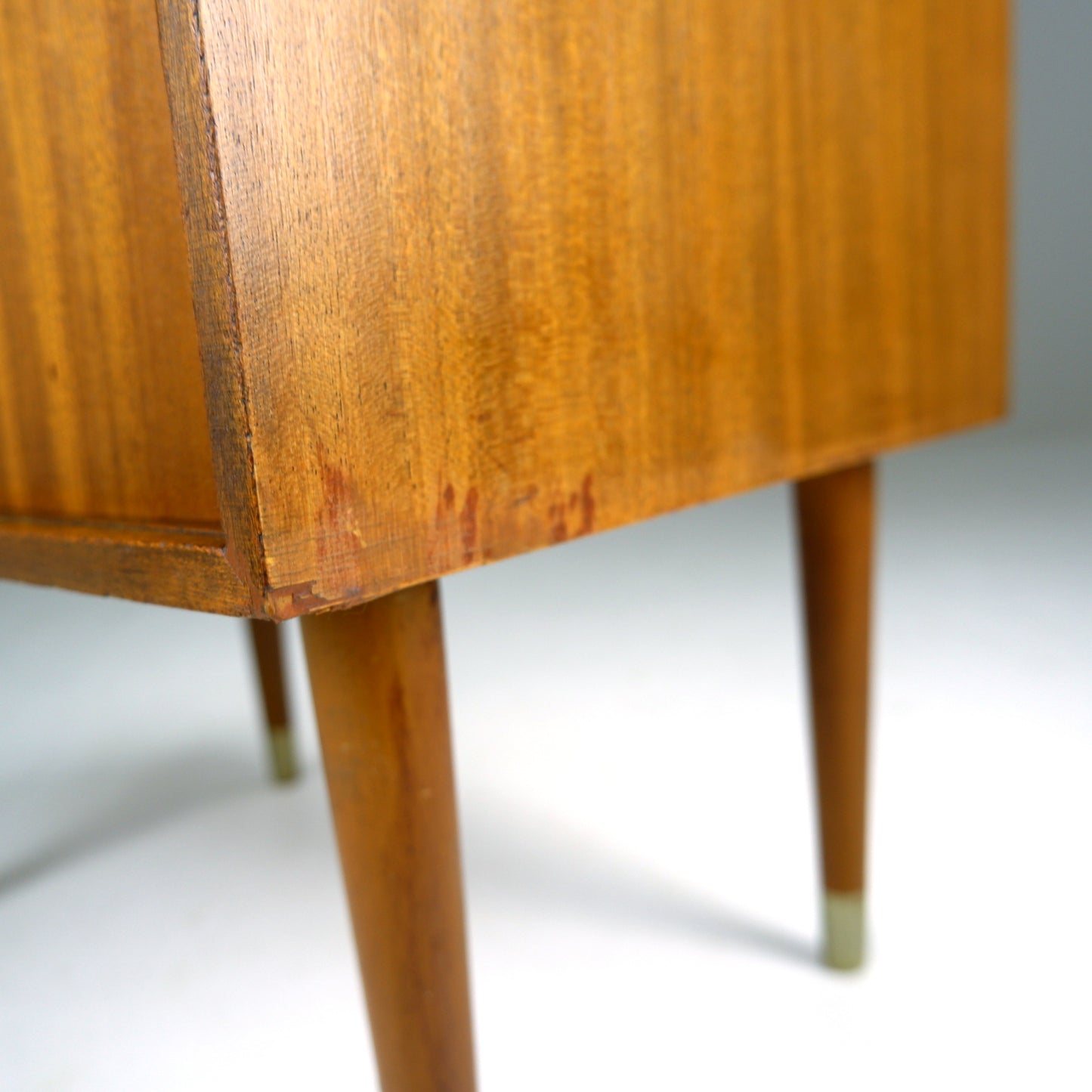 Mid Century Teak Record Cabinet / Vinyl Storage / HiFi Record Player Stand