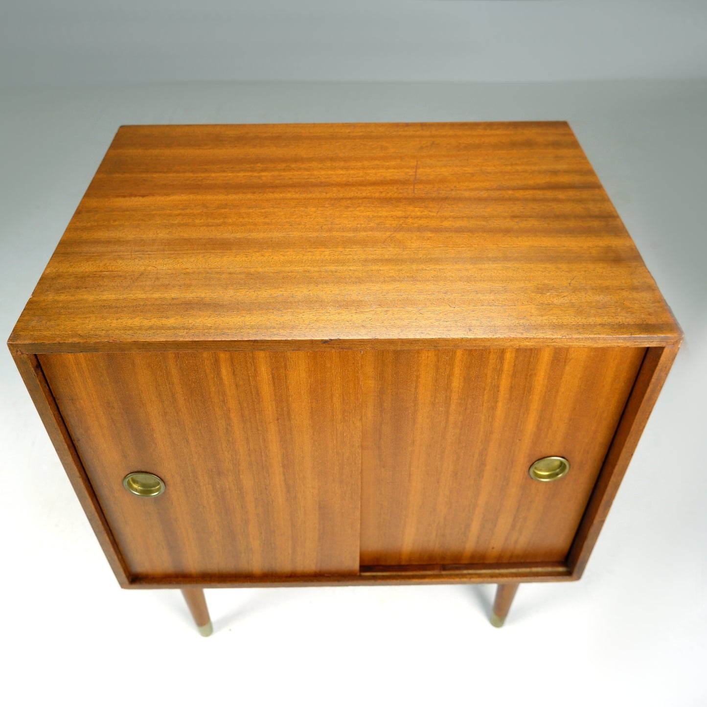 Mid Century Teak Record Cabinet / Vinyl Storage / HiFi Record Player Stand