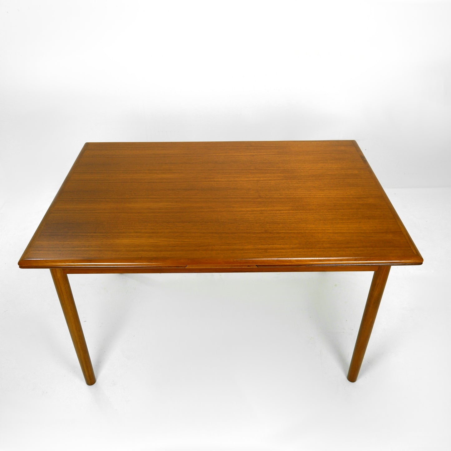 Extendable Draw Leaf Dining Table in Teak Seats to Danish