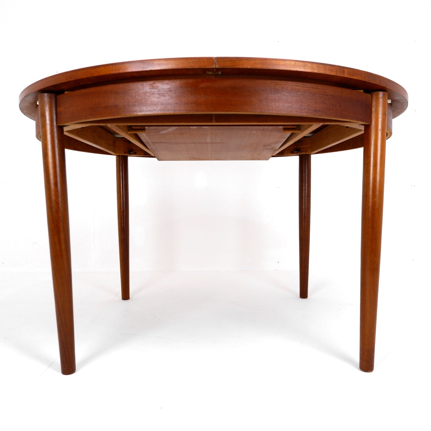 Circular Mid Century Teak Dining Table by Gościcińska Fabryka Mebli (GFM)