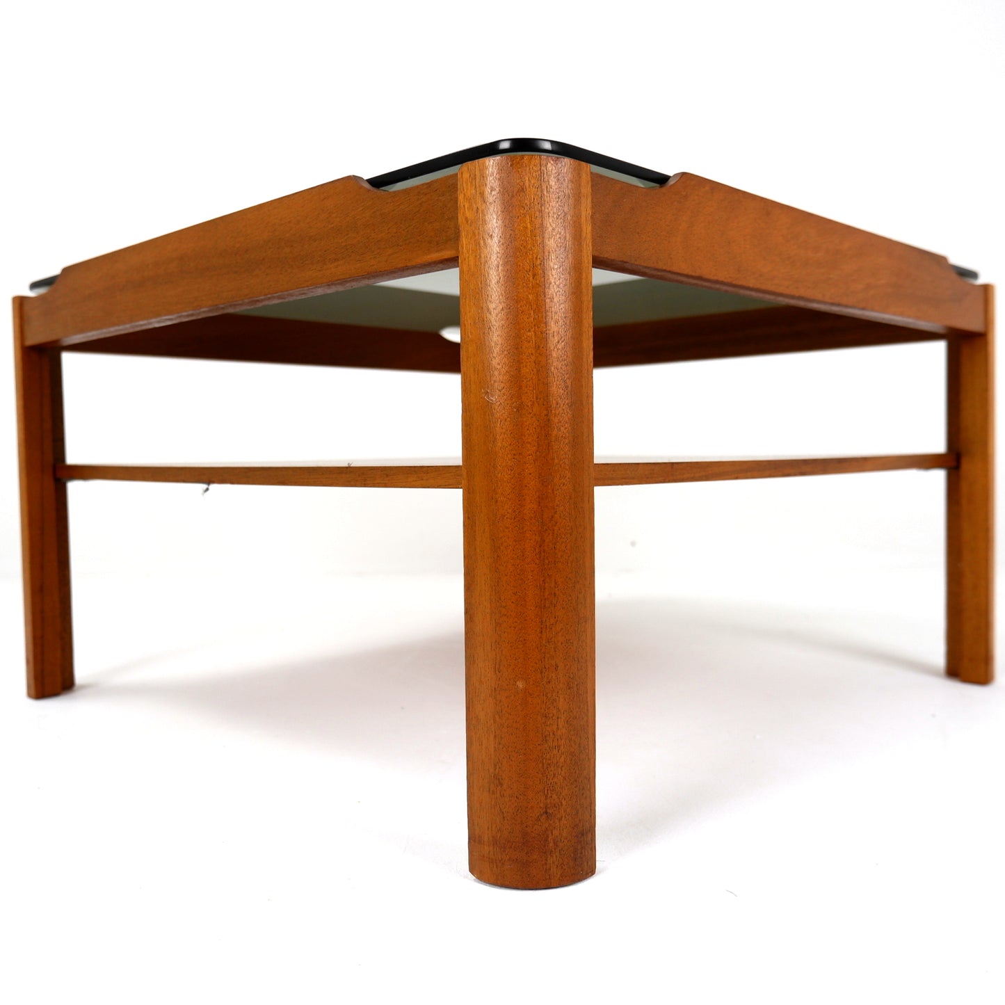 Mid Century MYER Teak and Smoked Glass Coffee Table - Vintage Furniture