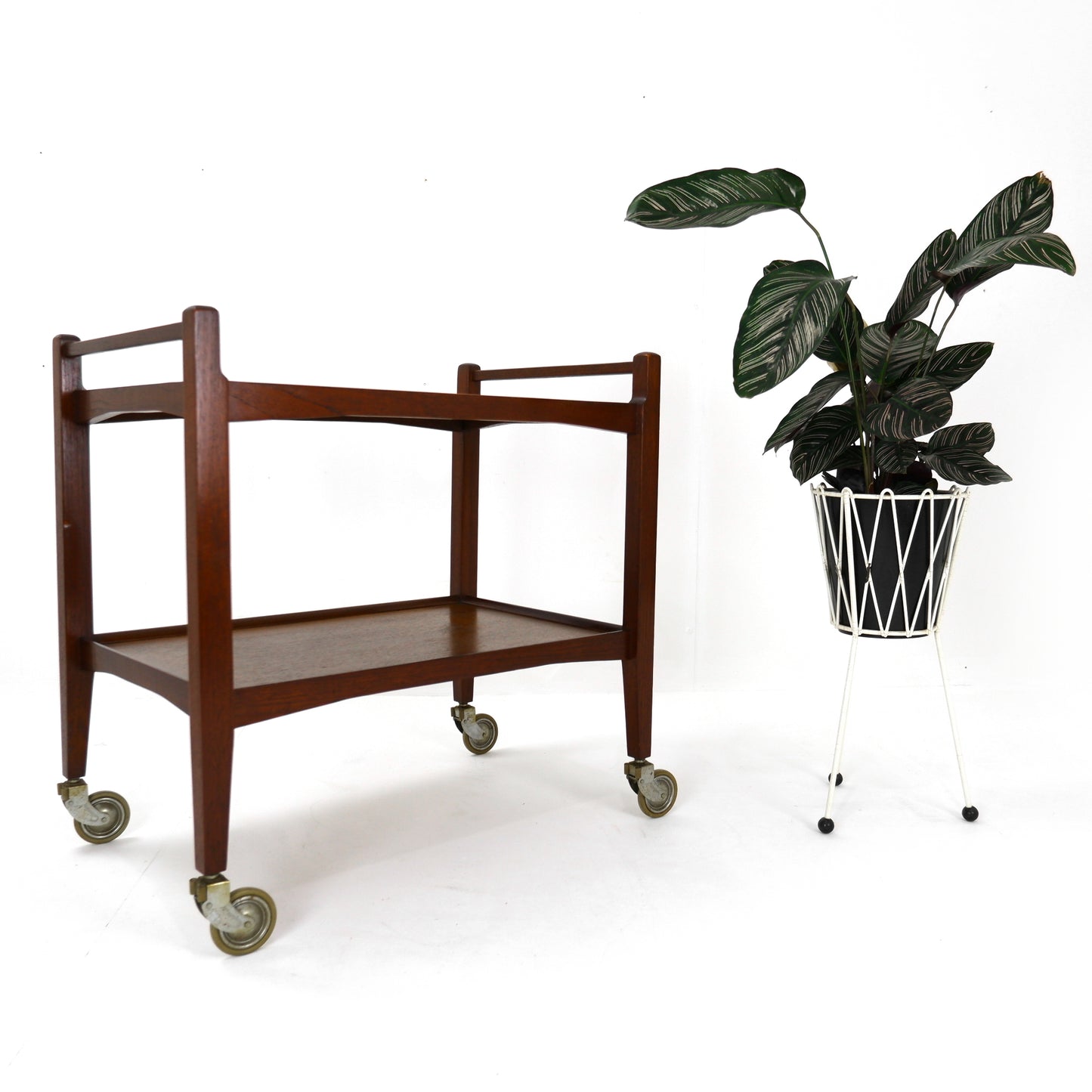 Danish Teak Drinks Trolley / Bar Cart - Mid Century Modern