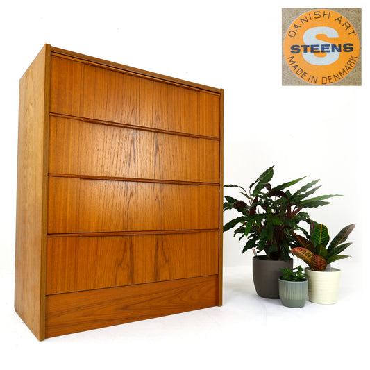 Danish Teak Chest of Drawers by Steens, Denmark