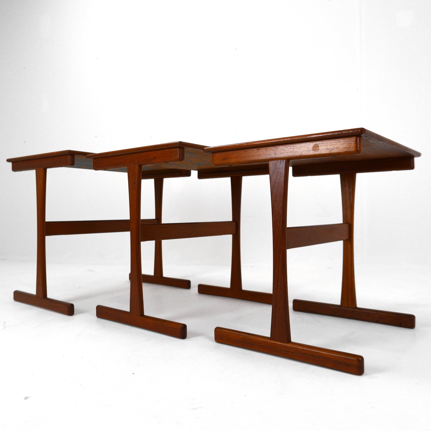 Danish Modern Nest of Tables by Kai Kristiansen in Teak - Mid Century