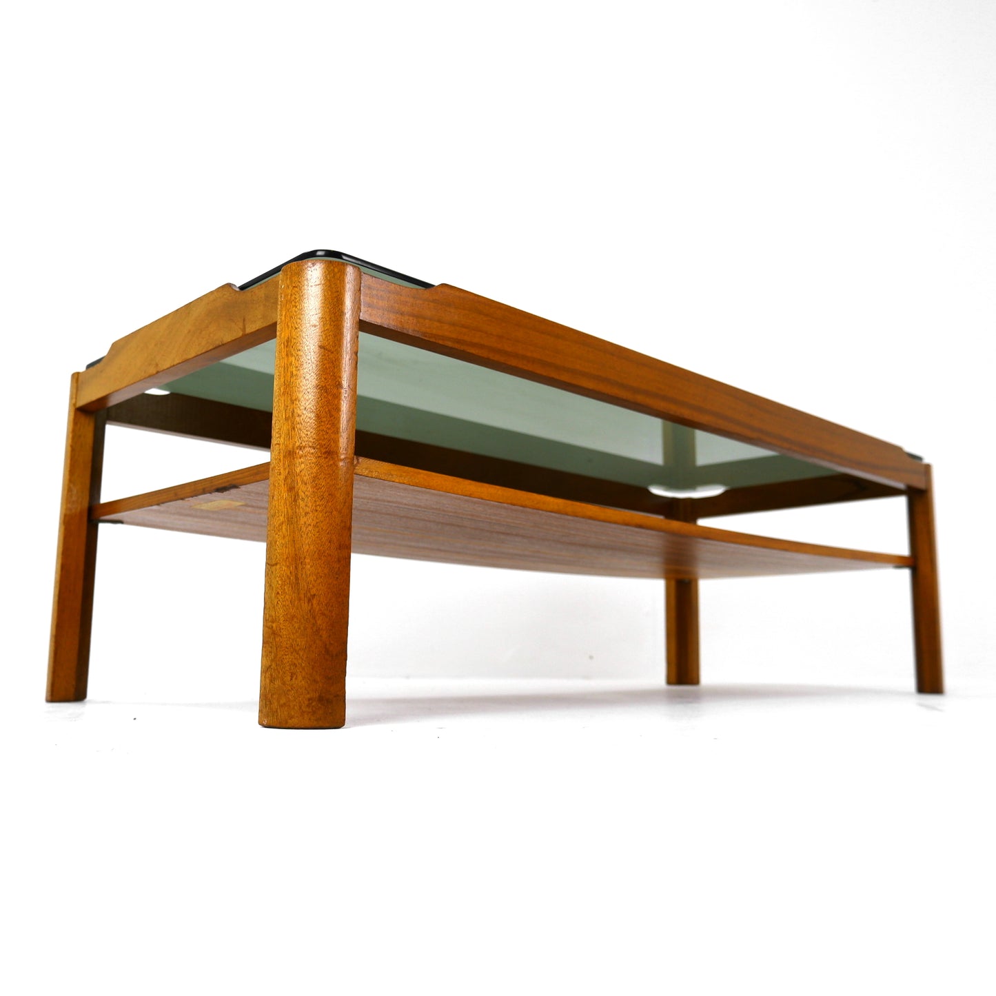 Mid Century Coffee Table by MYER - Teak and Smoked Glass - FREE DELIVERY