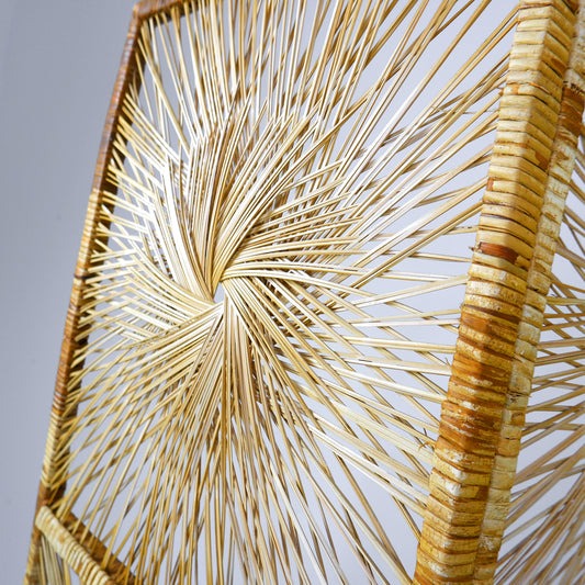 Pair of Mid Century Bamboo Wicker Room Divider Screens