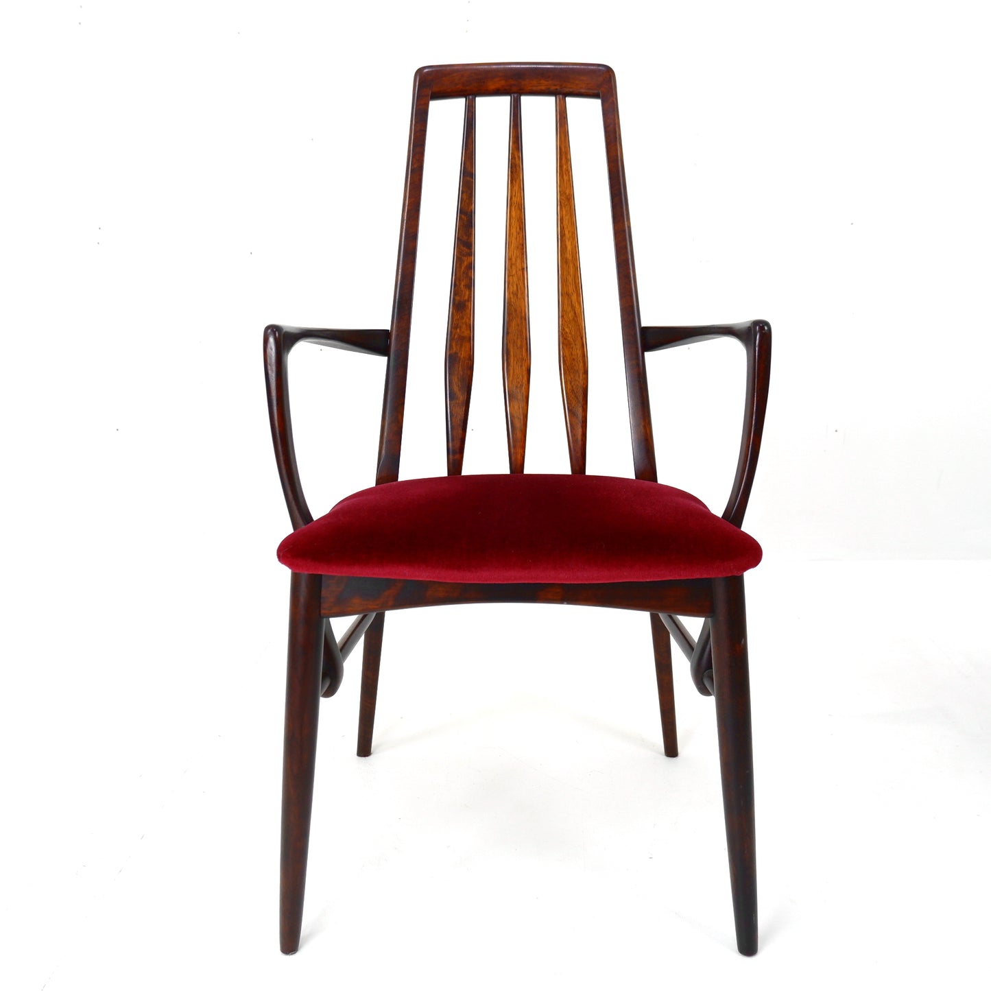 SOLD - for Andrrew: 2 Danish Dining Carver Chairs by Niels Koefoed for Koefoeds Hornslet - Model "Eva"