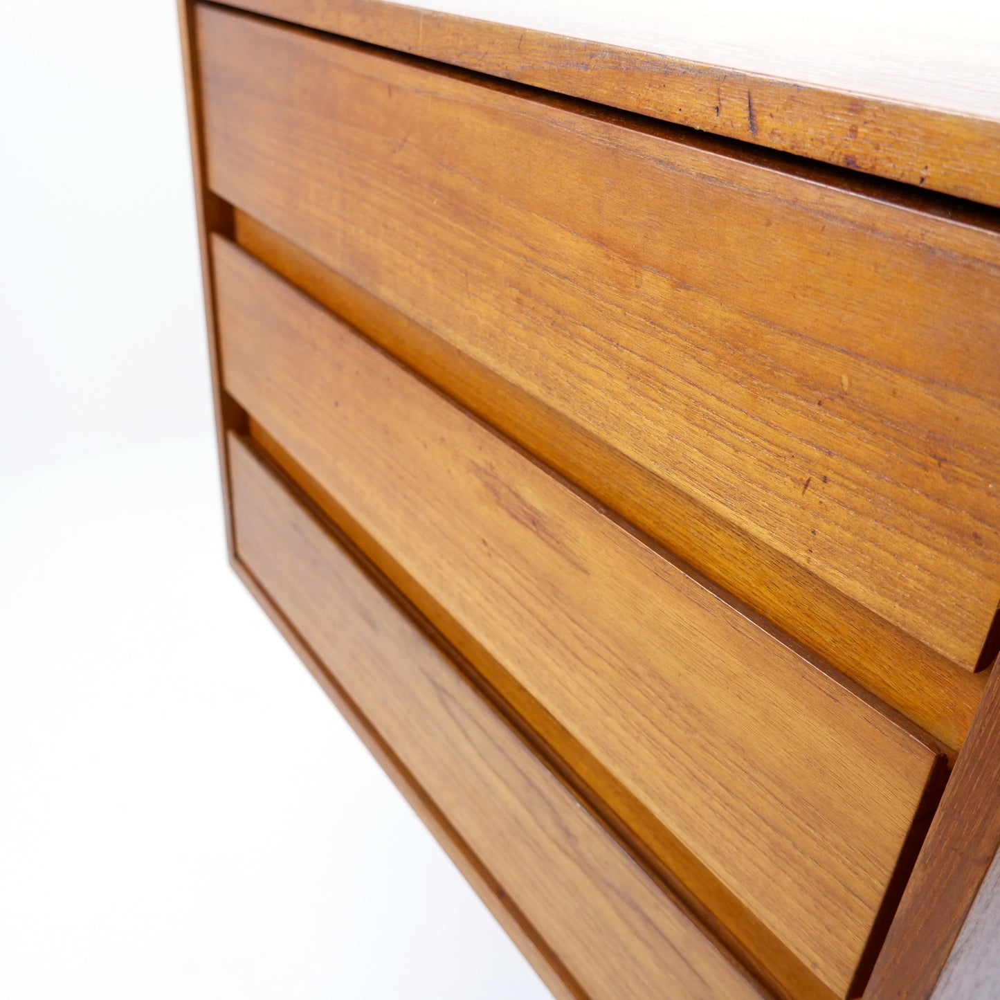Mid Century Floating Teak Wall Units - Drinks Cabinet & Chest of Draws - Side board/Cutlery draw
