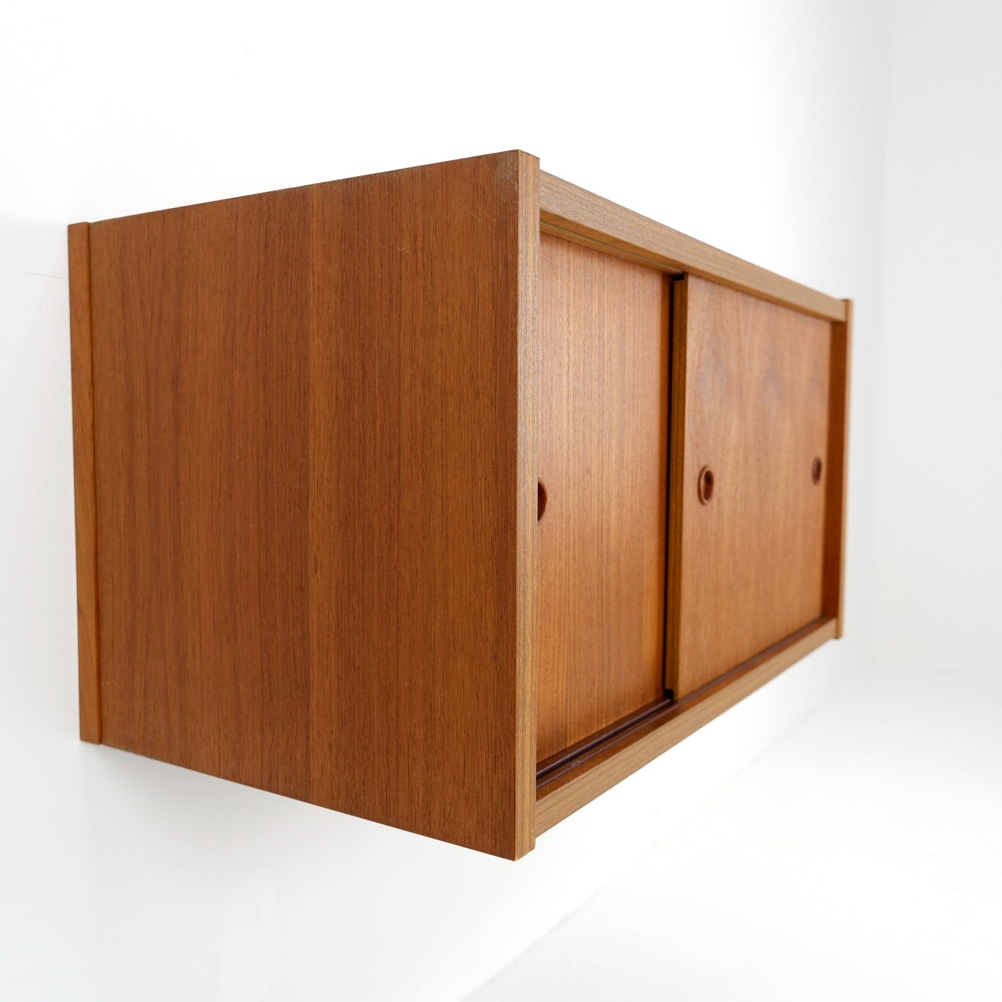 Danish PS System - Floating Teak Wall Unit / Drinks Cabinet - Mid Century