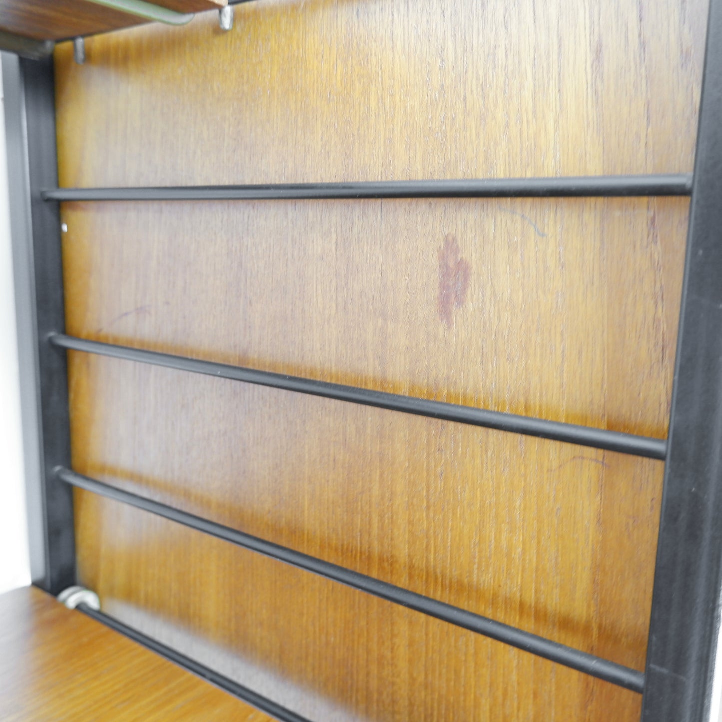 Ladderax Modular Teak Shelving System - 3 Bays - 1 Desk, 4 Cabinets and 4 Shelves - Staples - British Mid Century Icon