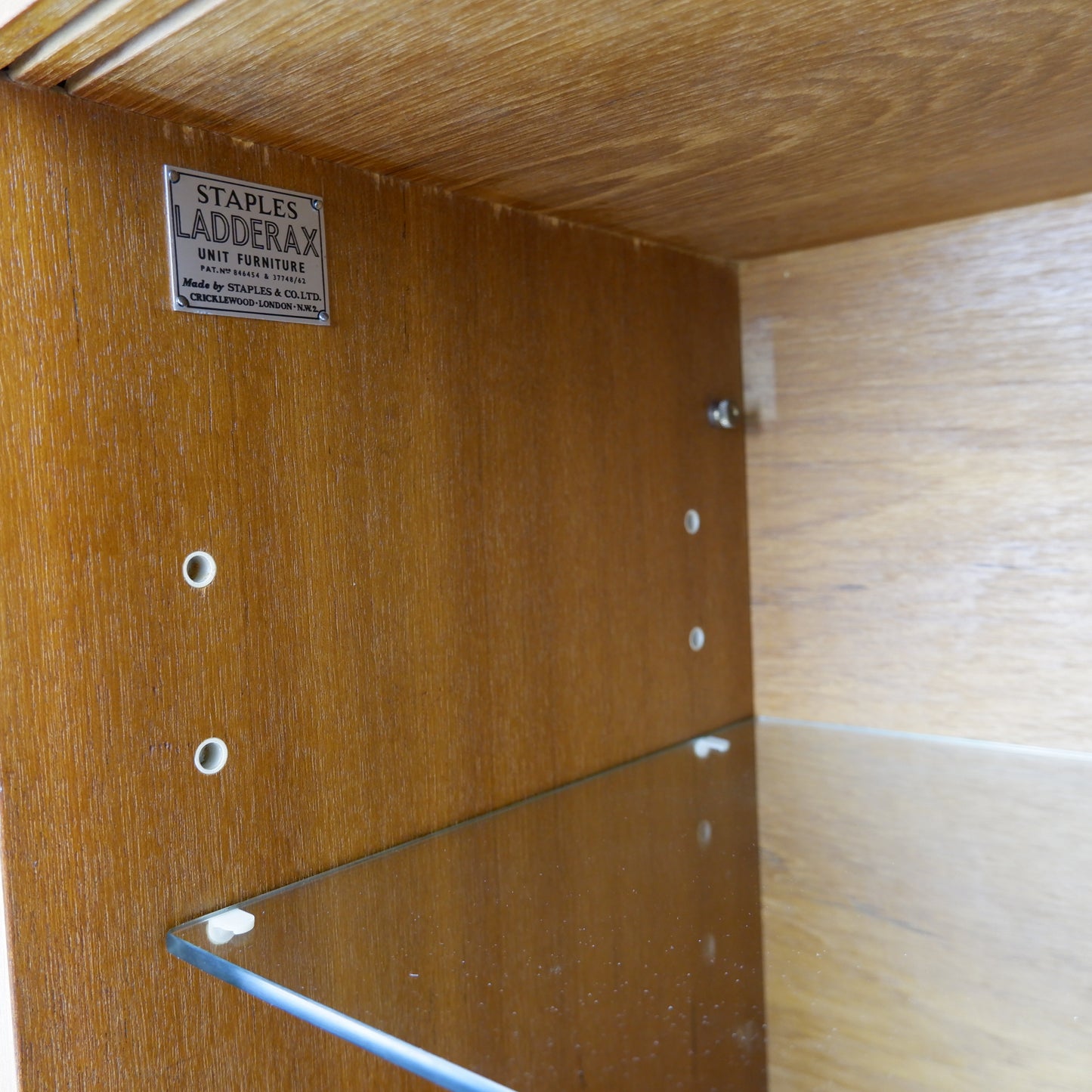 Ladderax Modular Teak Shelving System - 3 Bays - 1 Desk, 4 Cabinets and 4 Shelves - Staples - British Mid Century Icon