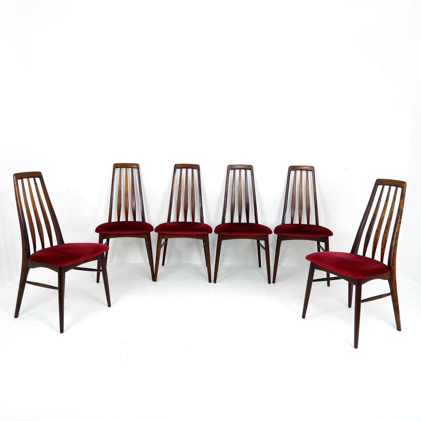 Set 6 Danish Dining Chairs by Niels Koefoed for Koefoeds Hornslet - Model "Eva"