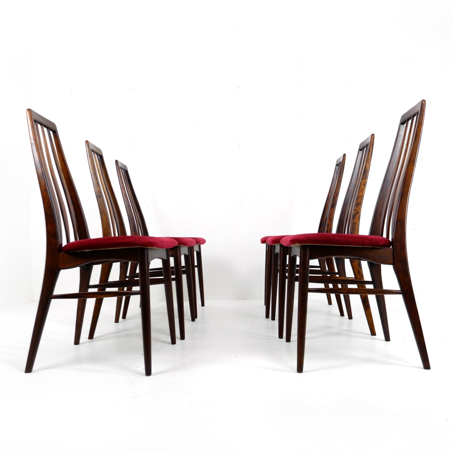 Set 6 Danish Dining Chairs by Niels Koefoed for Koefoeds Hornslet - Model "Eva"