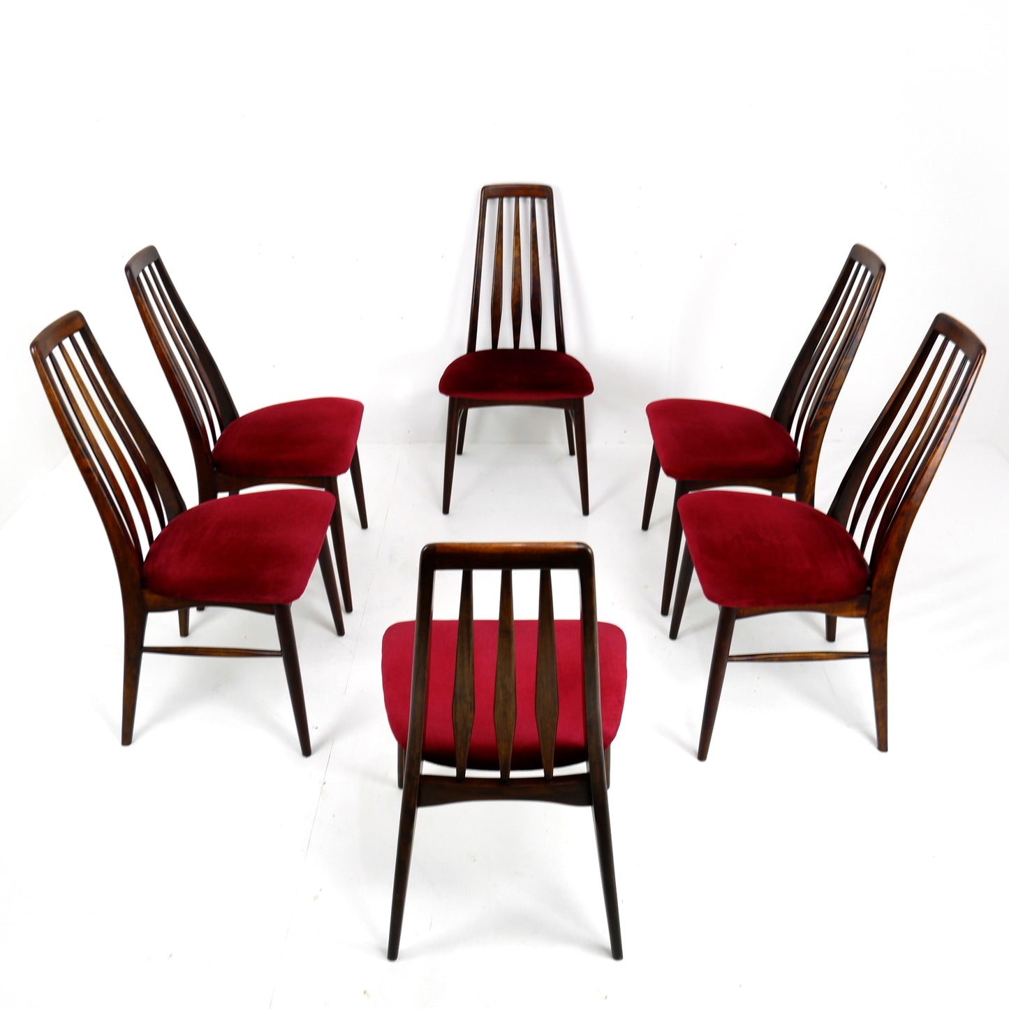 Set 6 Danish Dining Chairs by Niels Koefoed for Koefoeds Hornslet - Model "Eva"