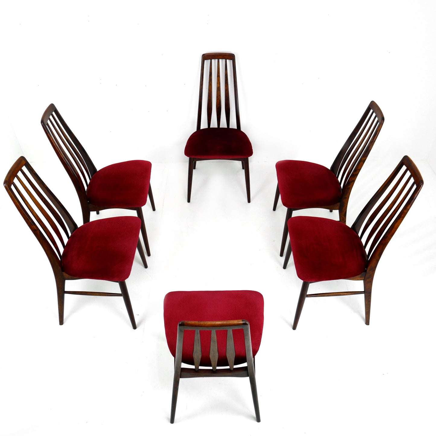 Set 6 Danish Dining Chairs by Niels Koefoed for Koefoeds Hornslet - Model "Eva"