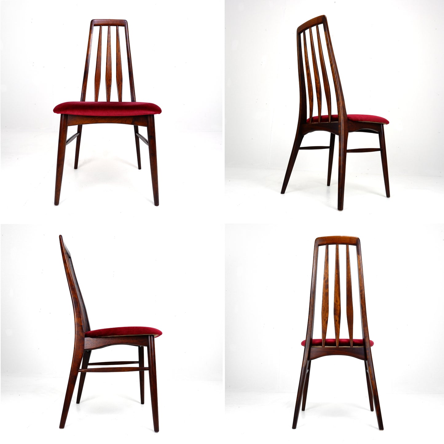 Set 6 Danish Dining Chairs by Niels Koefoed for Koefoeds Hornslet - Model "Eva"