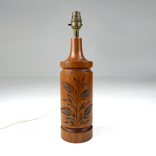 Mid Century Teak Table Lamp Base