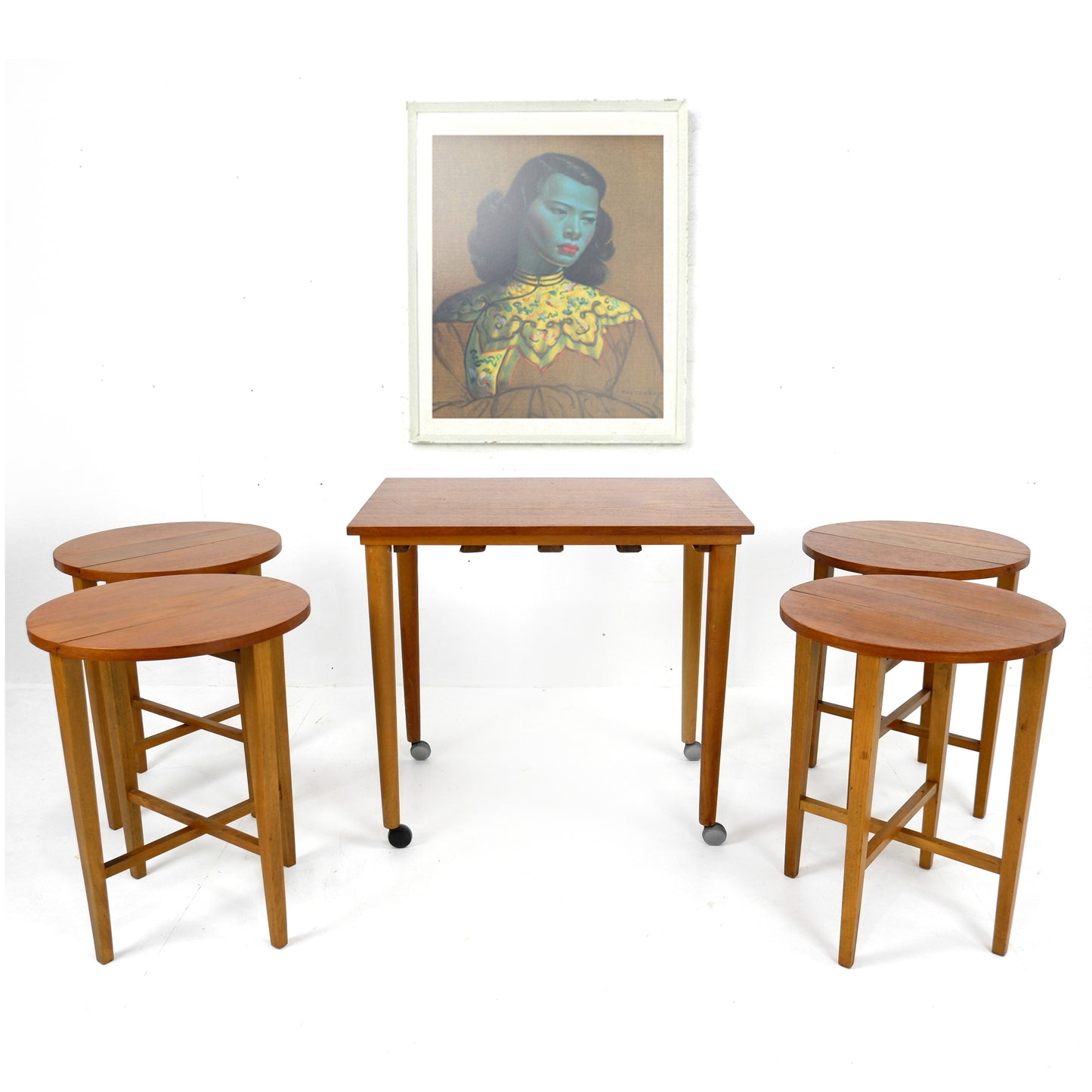 Poul Hundevad Teak Nest of Tables in Teak - Mid Century Modern