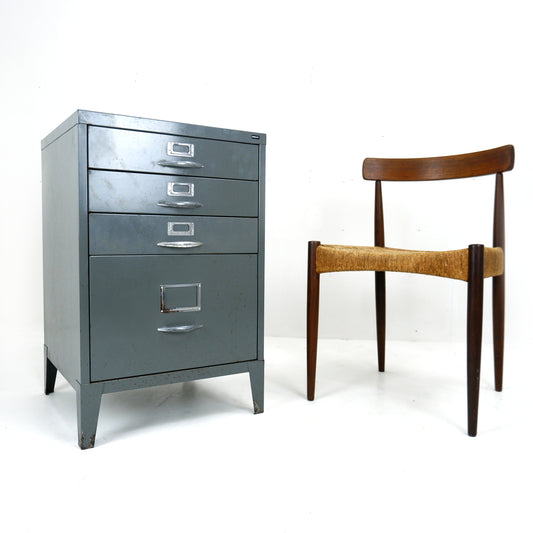 Vintage BISELY Industrial Metal Drawers - Bedside Cabinet/Filing Cabinet