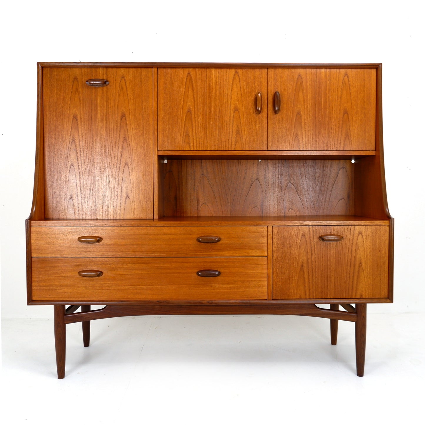 Mid Century G Plan Sideboard / Highboard Drinks Cabinet in Teak