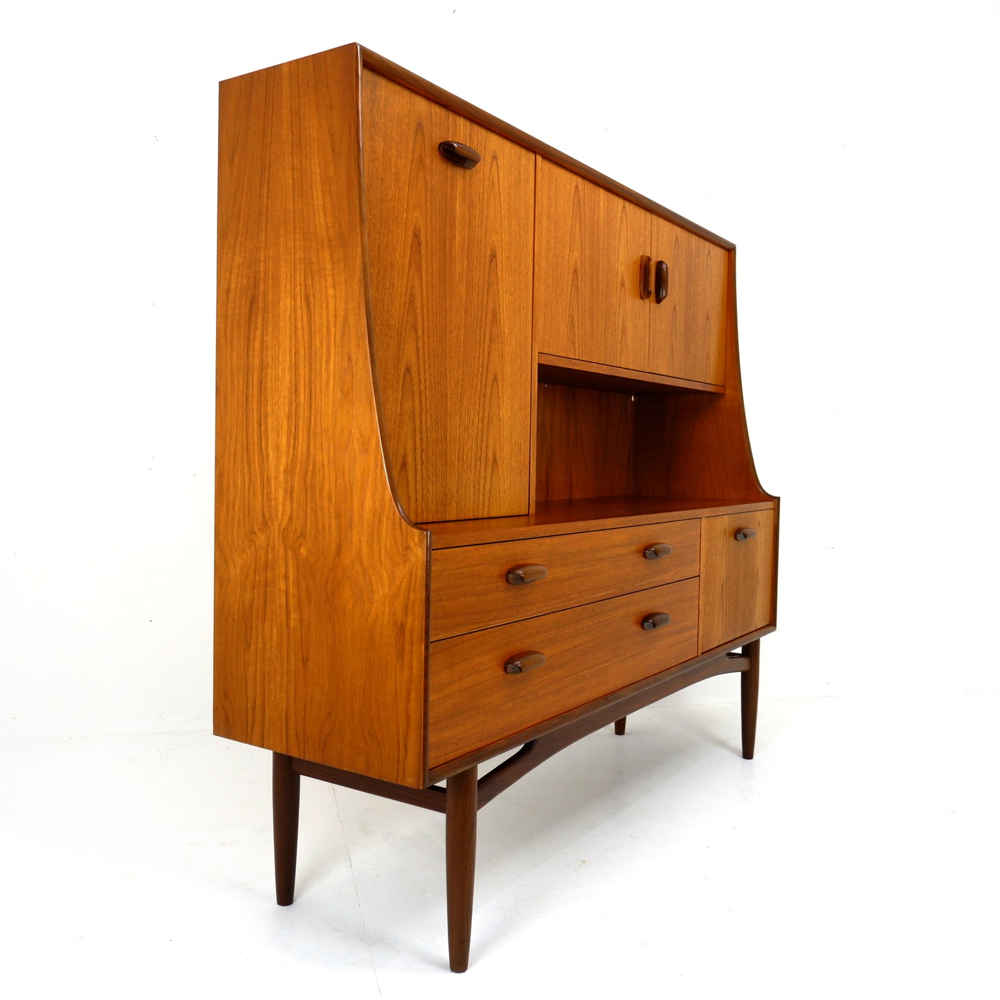 Mid Century G Plan Sideboard / Highboard Drinks Cabinet in Teak