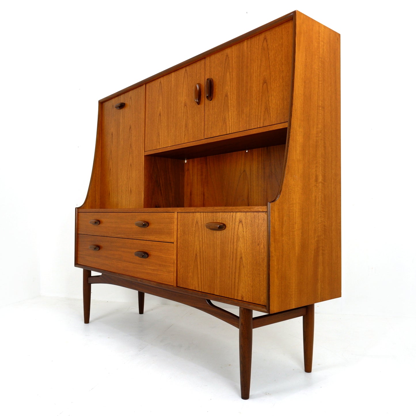 Mid Century G Plan Sideboard / Highboard Drinks Cabinet in Teak