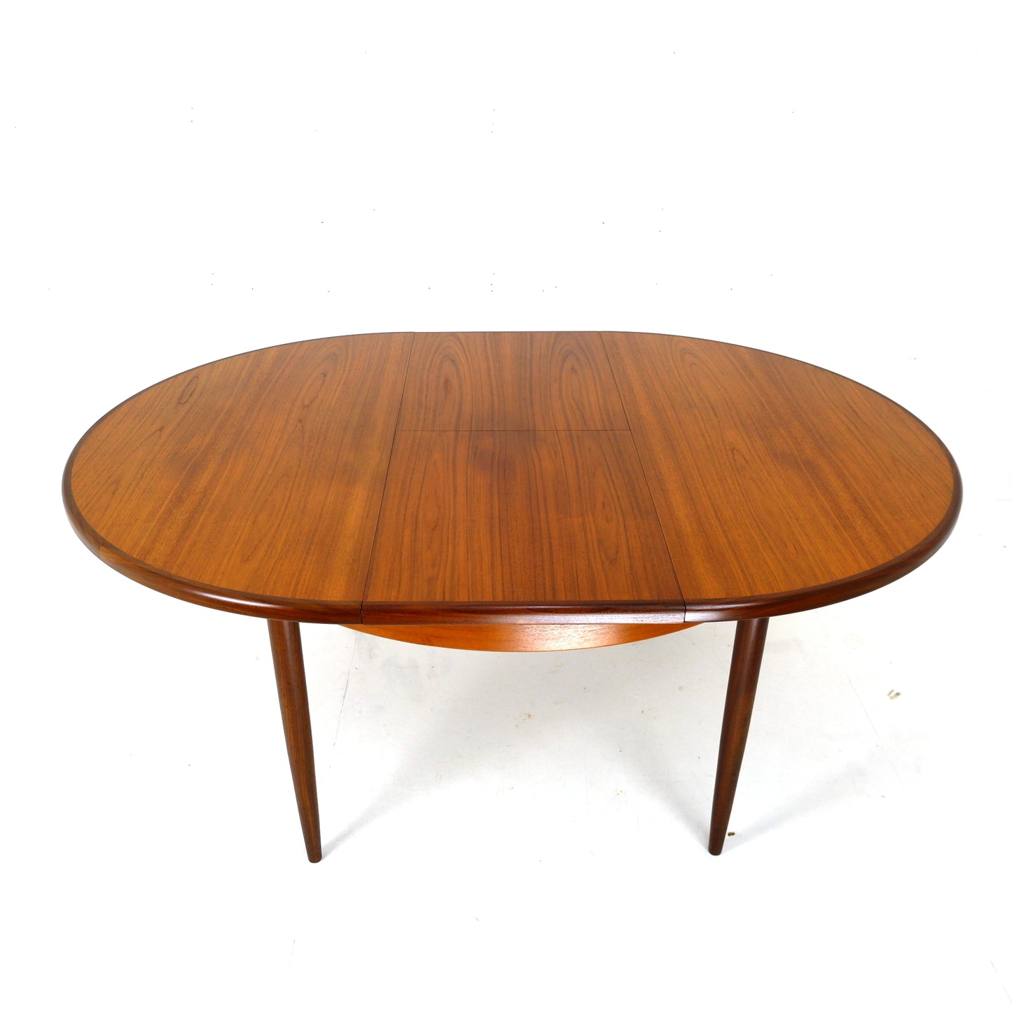 Mid Century G PLAN Brasilia Teak Dining Table and 4 Dining Chairs - Extendable Round/Oval