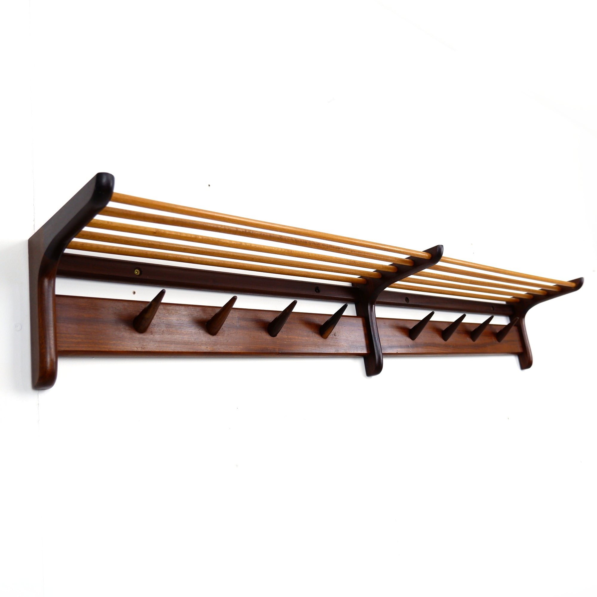 Mid Century Coat Rack by John Herbert for A.Younger Ltd in Teak - Wall ...