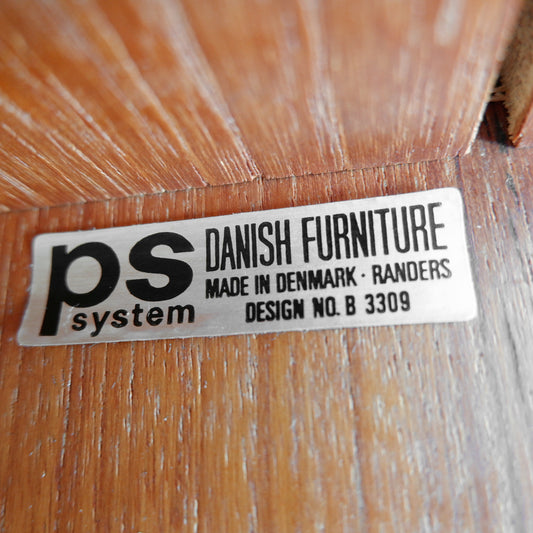 Mid Century Danish PS System Teak Wall Units -3 Bays - Desk, Bookshelves and Cabinets - Modular Ladder Shelving