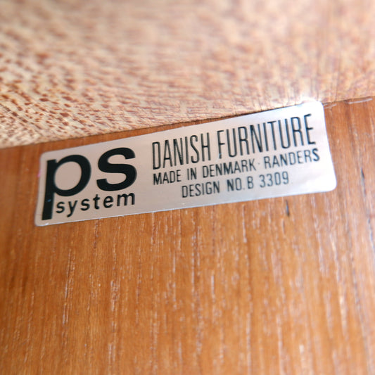 Danish PS System Teak Wall Units - 2 Bays - Desk, Bookshelves and Cabinets - Modular Ladder Shelving