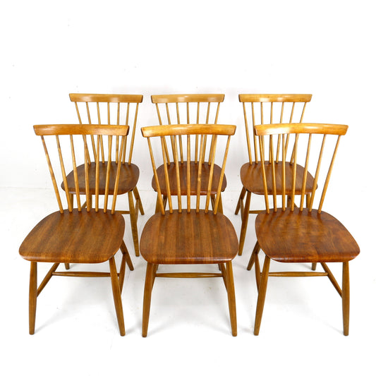 Mid Century Swedish Dining Chairs for Haga Fors Mobel by Sven Erik Fryklund - Set of 6 Mid Century