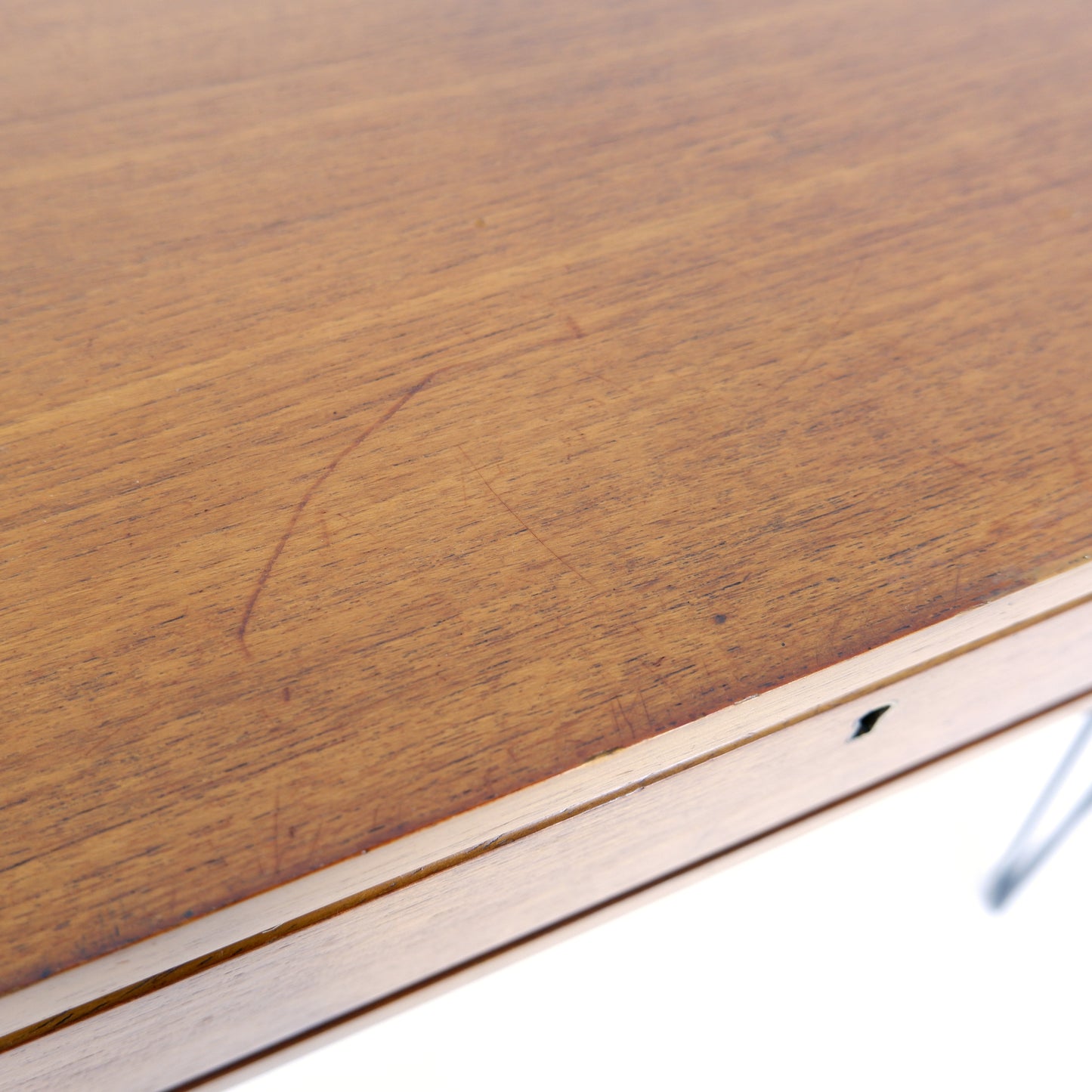 Mid Century Teak Desk / Hallway Table on Hairpin Legs