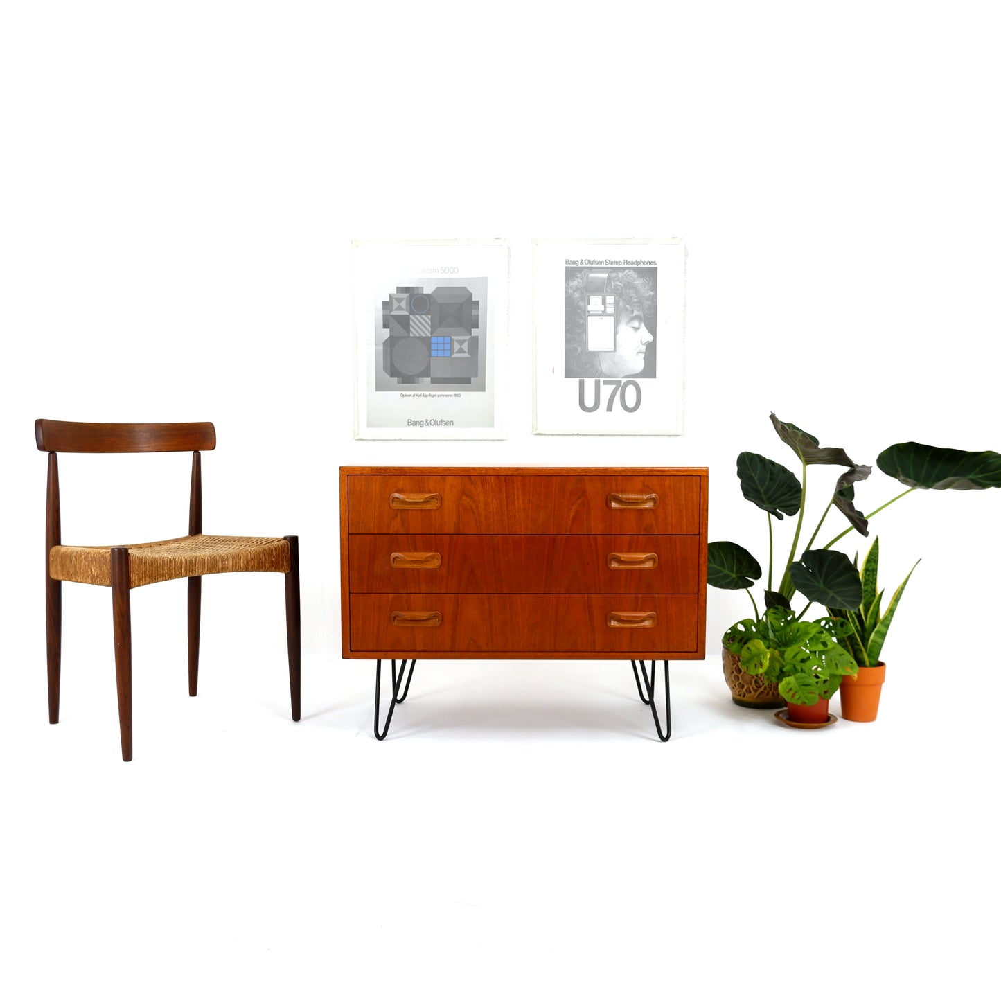 Mid Century G PLAN Teak Chest of Drawers on Hairpin Legs - Sideboard