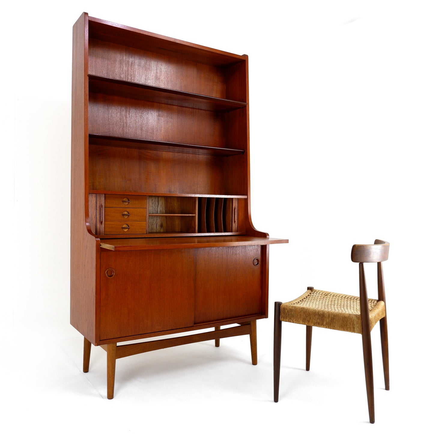 Danish Modern Børge Mogensen Bureau Desk / Bookcase in Teak - Mid Century