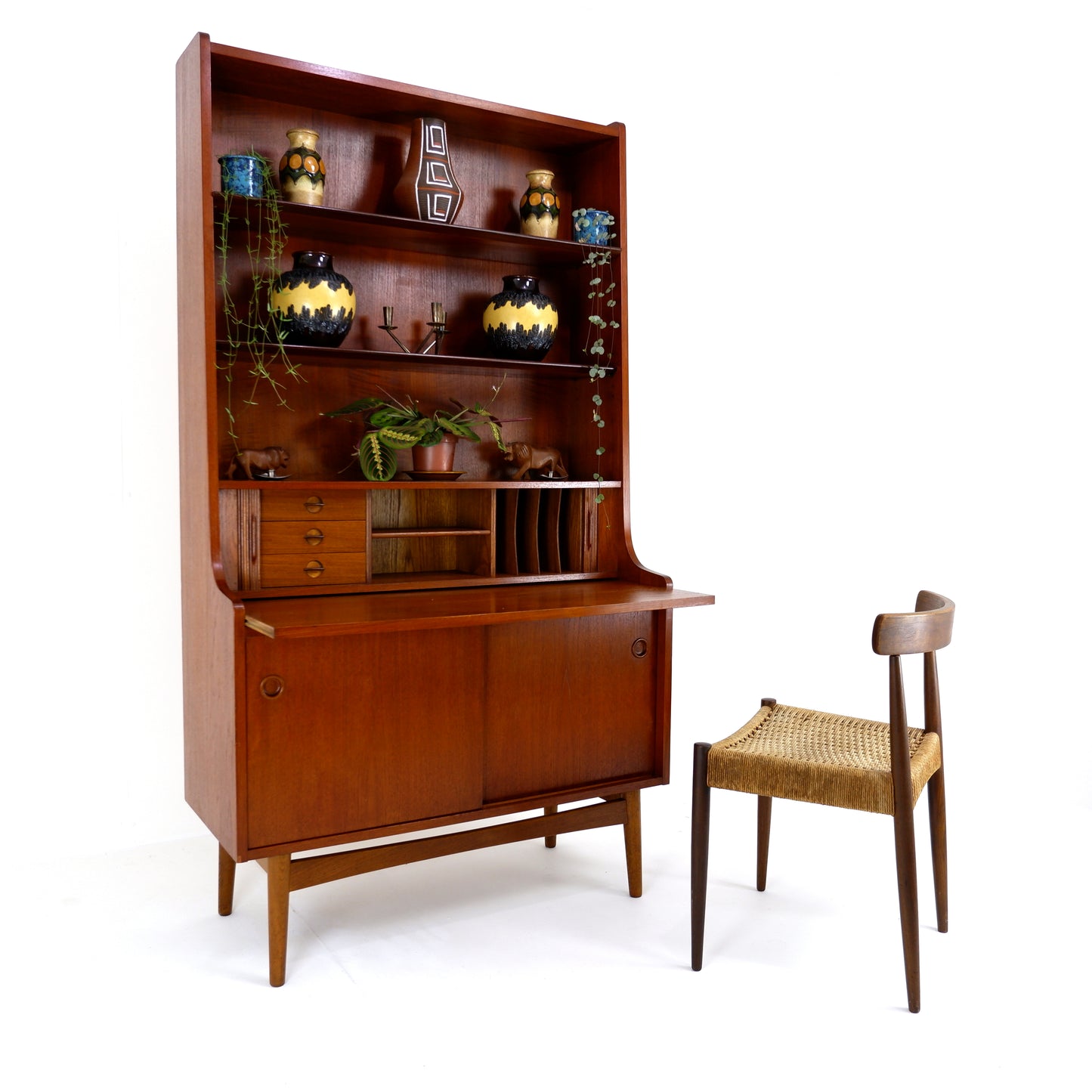 Danish Modern Børge Mogensen Bureau Desk / Bookcase in Teak - Mid Century