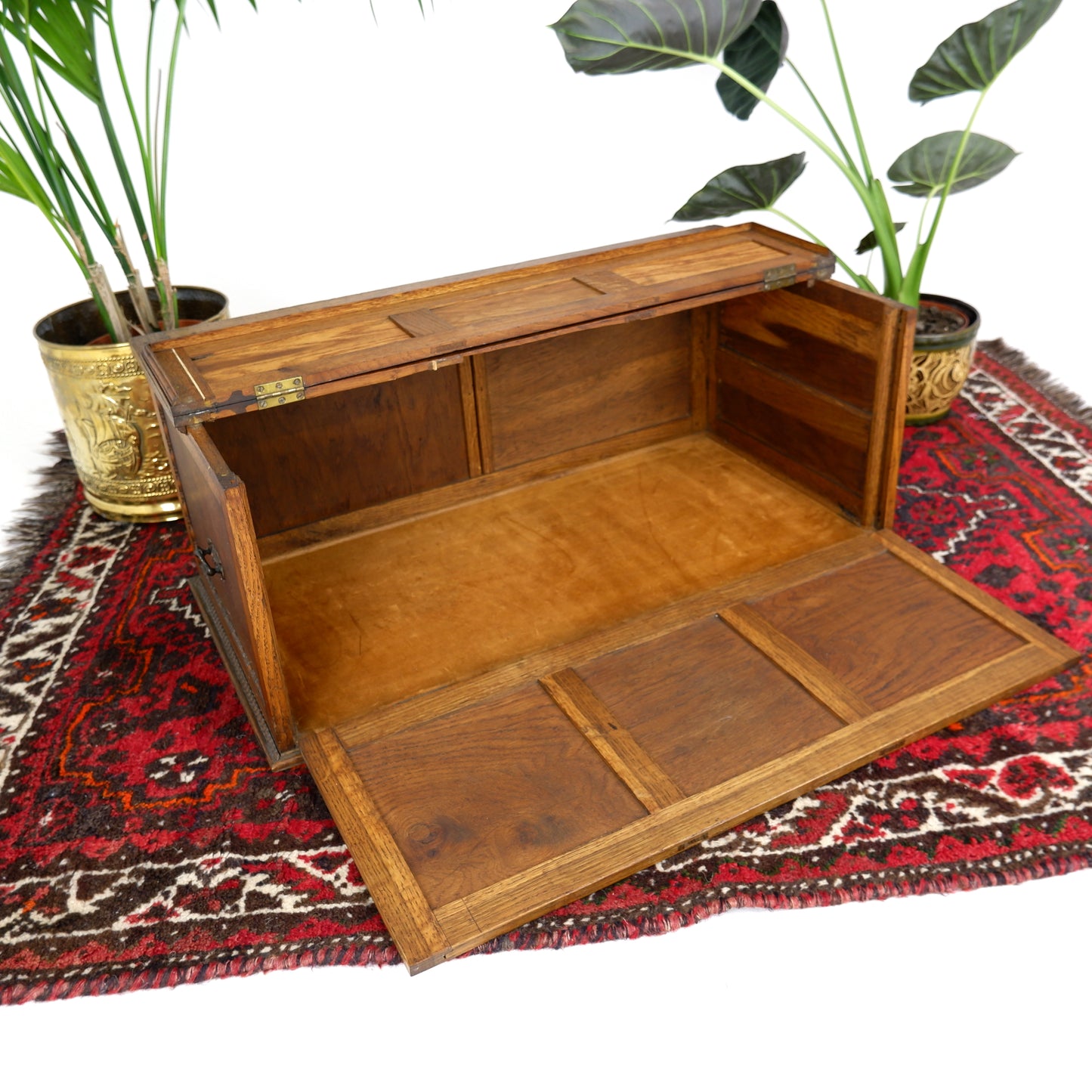 Antique Art Deco/Art Nouveau Oak Blanket Box or Storage Chest