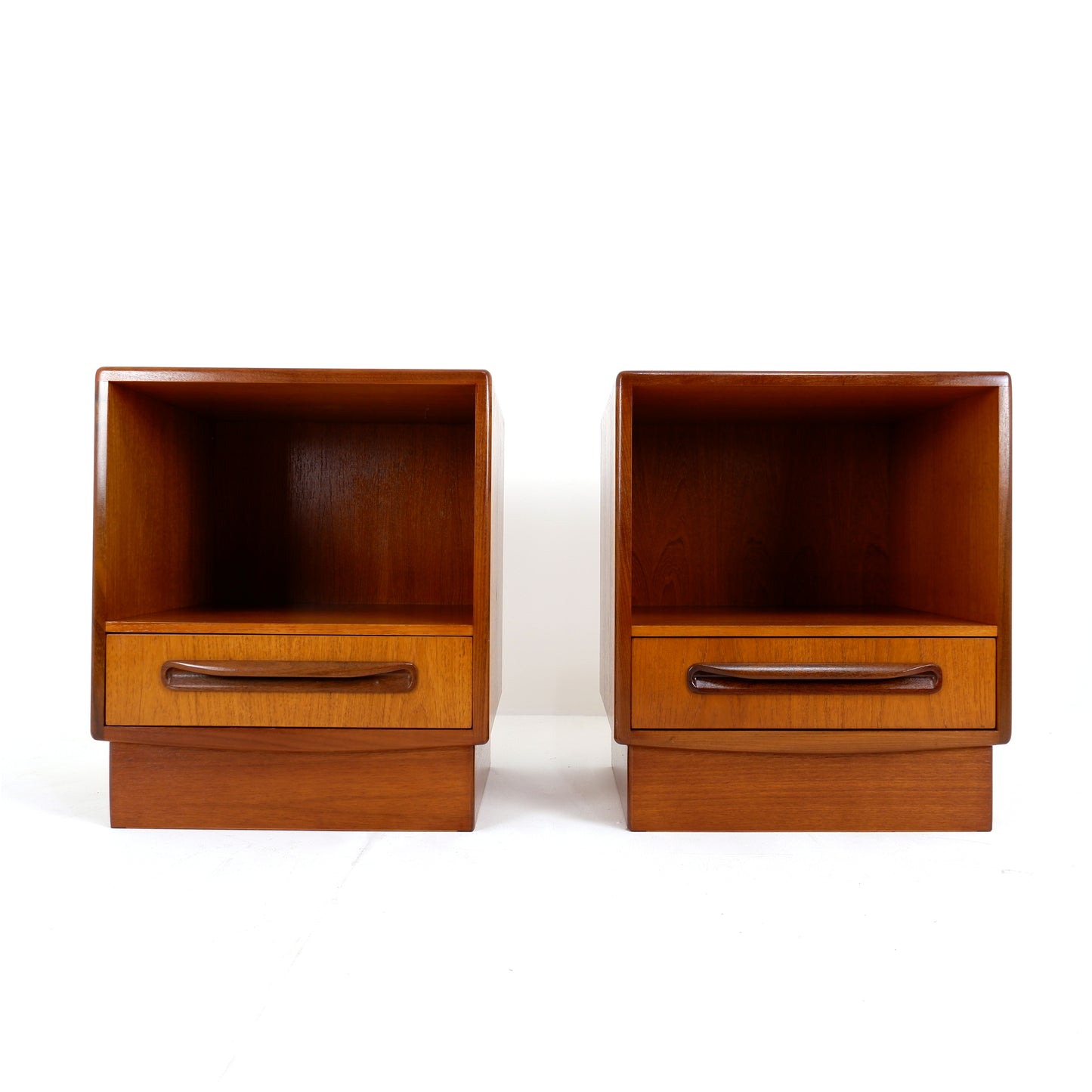 Pair Mid Century G PLAN Bedside Tables / Cabinets in Teak