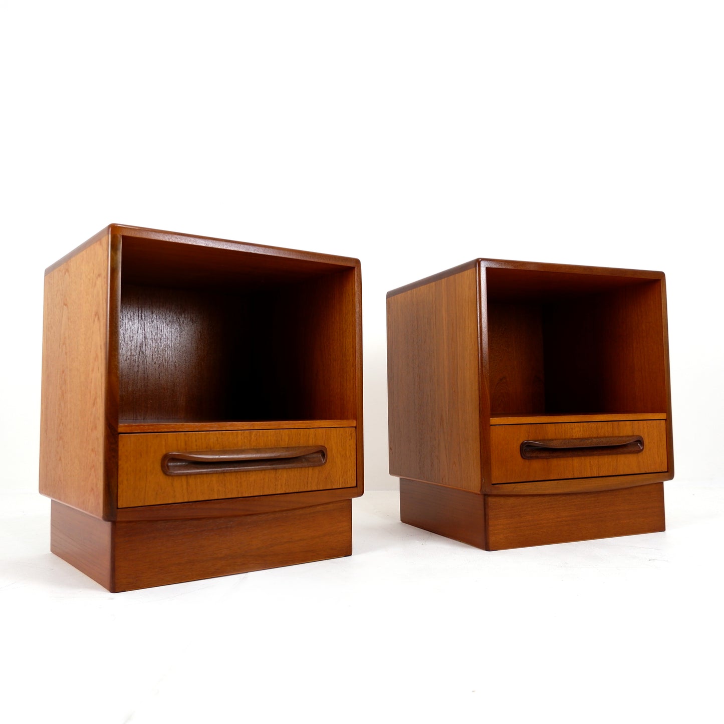 Pair Mid Century G PLAN Bedside Tables / Cabinets in Teak