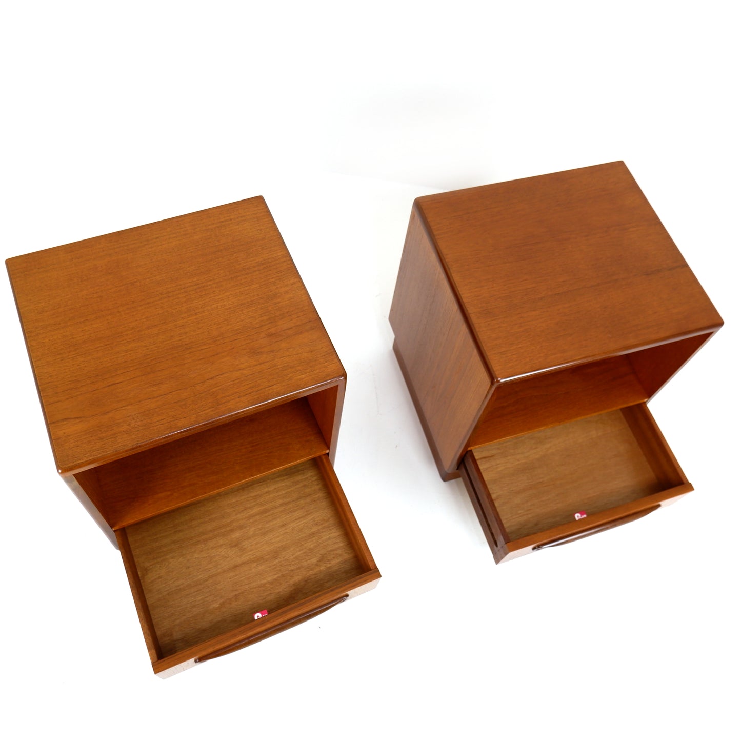 Pair Mid Century G PLAN Bedside Tables / Cabinets in Teak