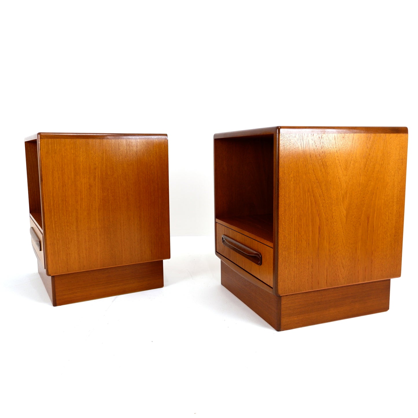 Pair Mid Century G PLAN Bedside Tables / Cabinets in Teak