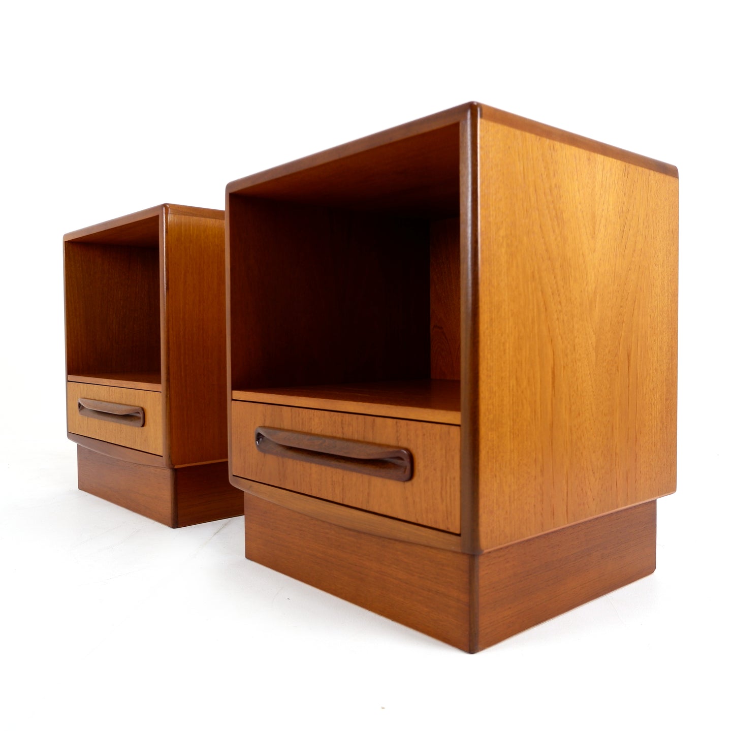 Pair Mid Century G PLAN Bedside Tables / Cabinets in Teak