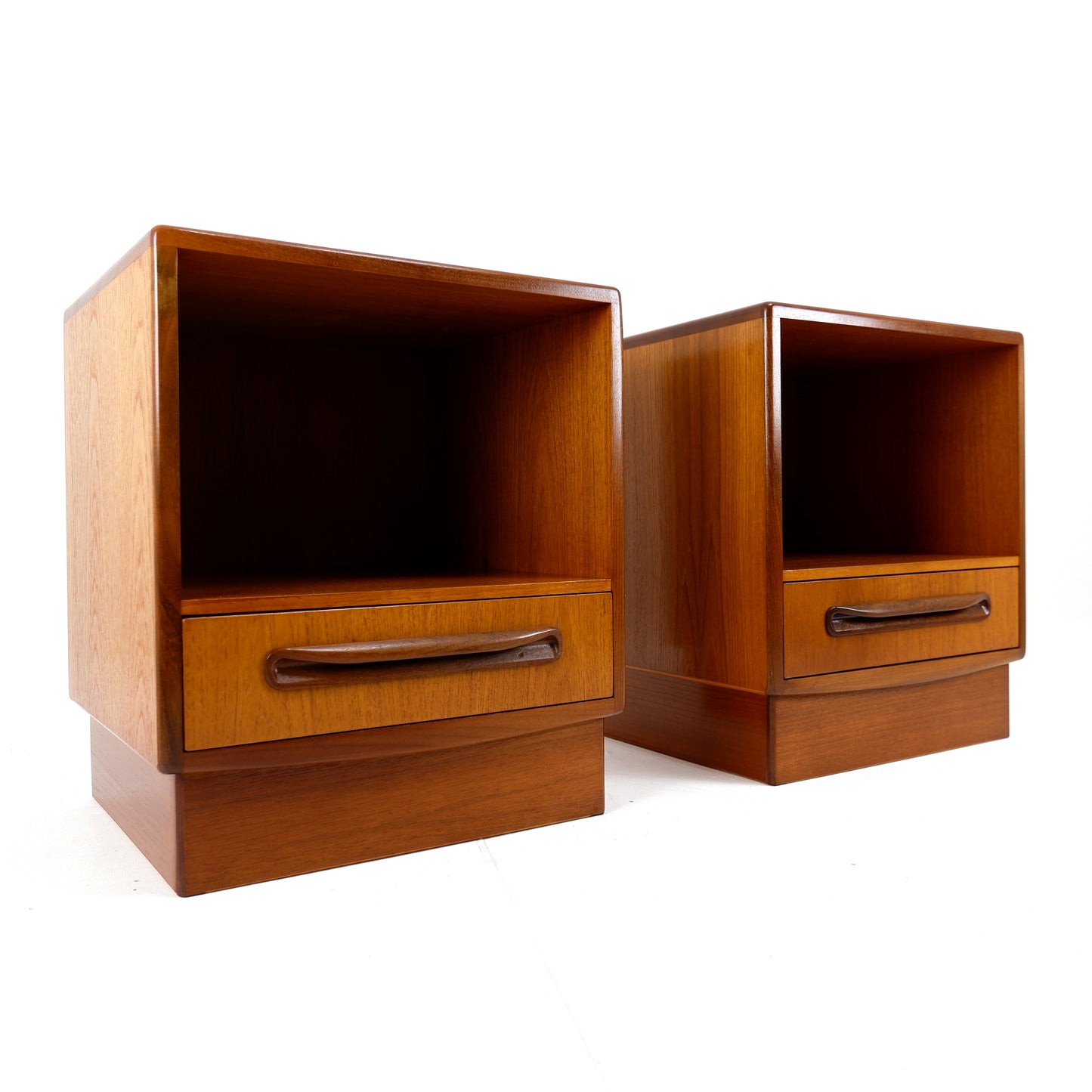 Pair Mid Century G PLAN Bedside Tables / Cabinets in Teak